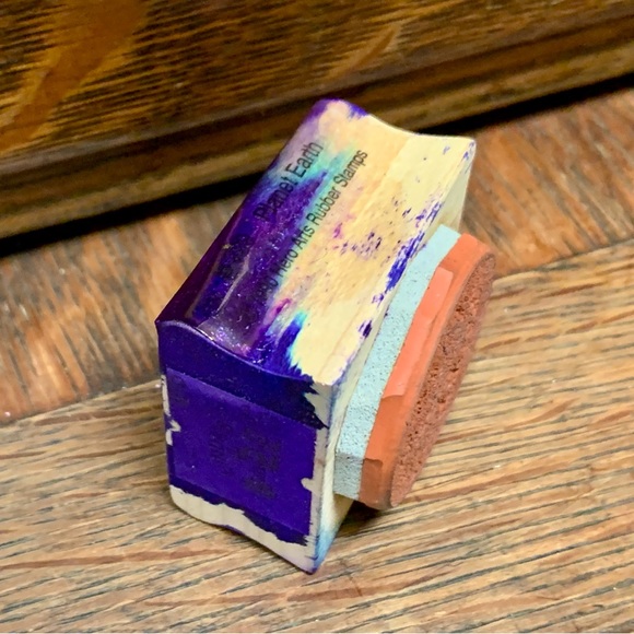 1988 Vintage Hero Arts PLANET EARTH Wooden Block Rubber Ink Stamp - Picture 6 of 12